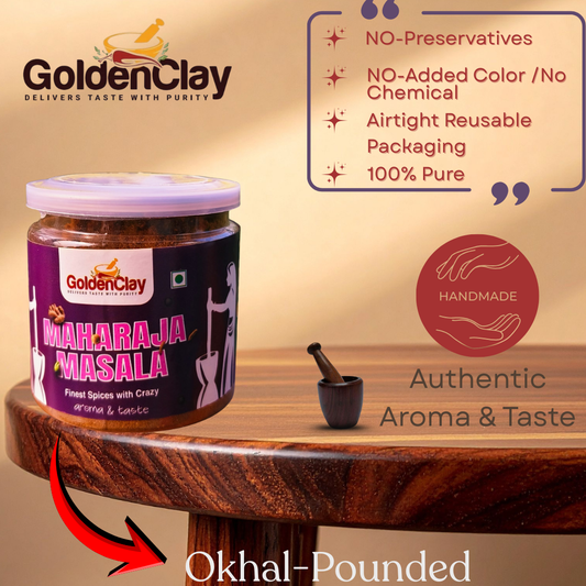 GoldenClay Maharaja Masala – 100g ( Crafted for Rich, Royal Flavor )